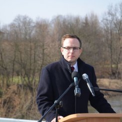 Uroczyste otwarcie mostu przez rzekę Wisłok w Krościenku Wyżnym