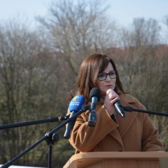 Uroczyste otwarcie mostu przez rzekę Wisłok w Krościenku Wyżnym