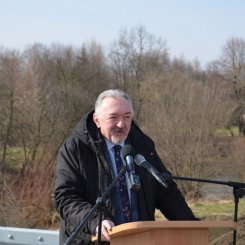 Uroczyste otwarcie mostu przez rzekę Wisłok w Krościenku Wyżnym